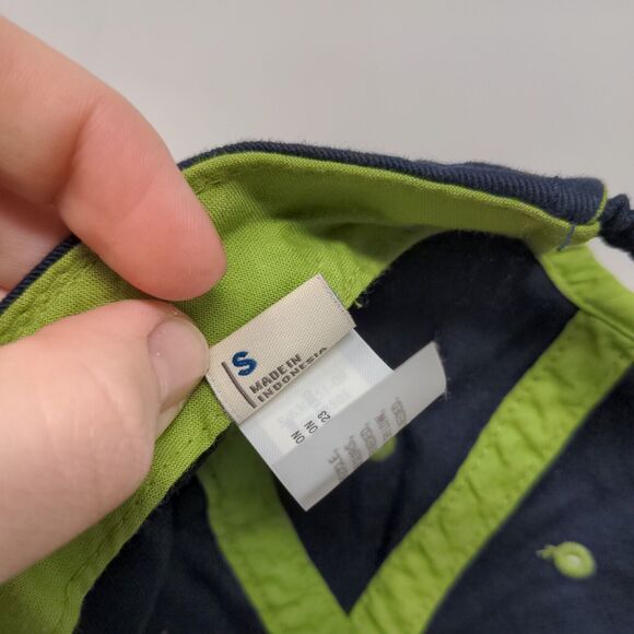 Old Navy Boy's Stretchy Hat Blue Size Small Embroidered Logo 100% Cotton - Picture 7 of 8